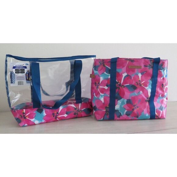 Arctic Zone Antimicrobial Insulated 30 Can Floral Print Cooler & Tote Bags - Picture 1 of 12